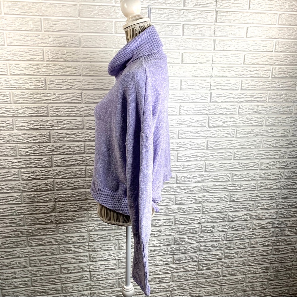 Blush & Bloom Purple Cropped Chenille Sweater - Picture 6 of 7